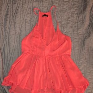 Express coral top